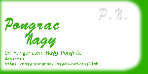 pongrac nagy business card