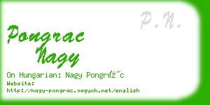 pongrac nagy business card